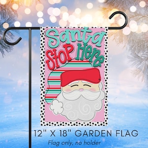 Christmas Garden Flag Custom Christmas Outdoor Decoration Preppy Christmas Decor Cute Christmas Flag for Front Porch Santa Flag Merry Xmas