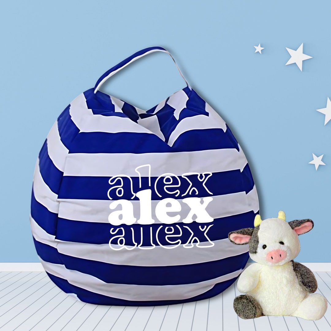 Tuxxjzm Bean Bag Toy Storage For Kids – Stuffed Animal Organizer, Chair Cover, Soft Storage Bag With Zipper