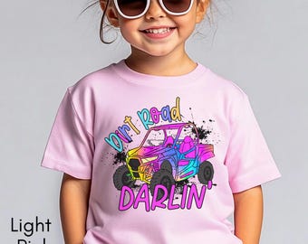 Dirt Road Darling Shirt for Girl Dirt Road Dude Shirt for Boy Youth Toddler Infant Off Road Side by Side 4x4 Country Kid Tee dirt road shirt