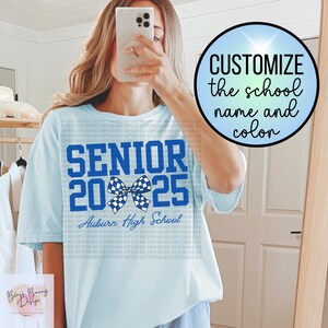 Comfort Colors Senior Shirt Class of 2025 Custom Graduation Shirt for Girls Personalized Senior Sunday Shirt High School Grad Personalized