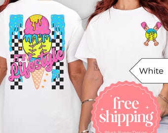 Softball drip shirt ice cream drip softball tee cute softball shirt for girl colorful softball team shirt softball mom summer ballpark shirt