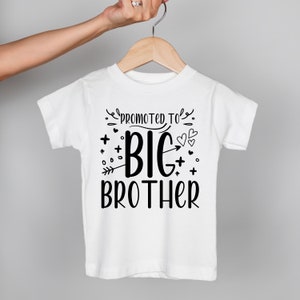 Promoted to Big Brother Shirt for Big Brother Big Sister shirt Sibling Announcement Shirt New Baby Announcement shirt Big Bro Sis New Baby