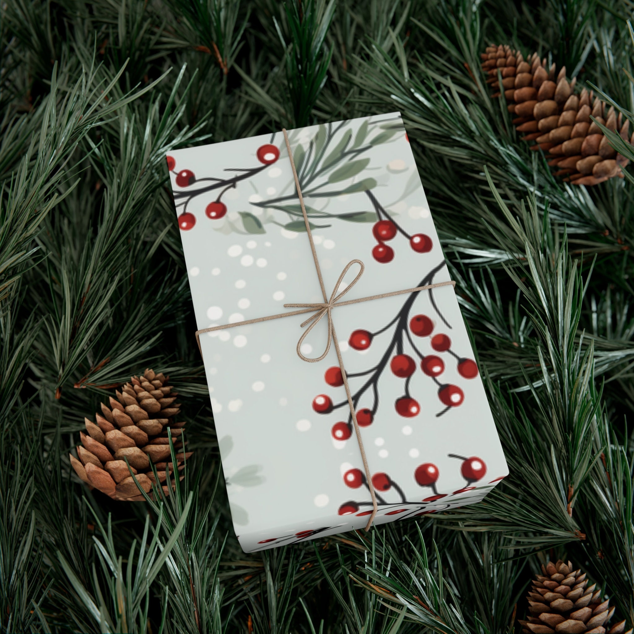 Holly Gift Wrapping Paper in Red and Green – beve!