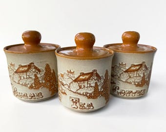 Vintage Ashdale Pottery Canister Set – Made in England