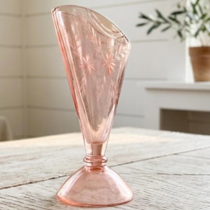 Art Deco Glass Vase - Etsy