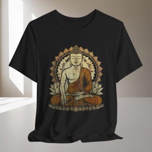 Buddha Distressed T-Shirt | Vintage Spiritual Tee | Zen Meditation Shirt | Boho Graphic Tee | Mindfulness Yoga Gift Shirt