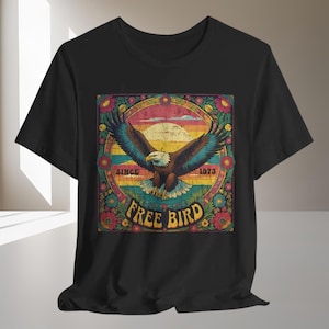 Free Bird Shirt, 70s Rock Band Tee, Vintage Music Shirt, Retro Concert Graphic Tee, Classic Rock Music T-Shirt