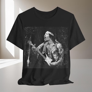 JIMI HENDRIX T-shirt Shirt Tshirt Band Tee Vintage Aesthetic Distressed T shirt Playing Guitar