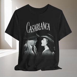 CASABLANCA Movie T shirt Shirt Old Hollywood Tee Vintage Aesthetic Tshirt Bogart Bergman