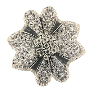 Antique Victorian Pressed Glass Bowls EAPG – Set of 4 Ornate Daisy and Button Pattern Decorative Tableware