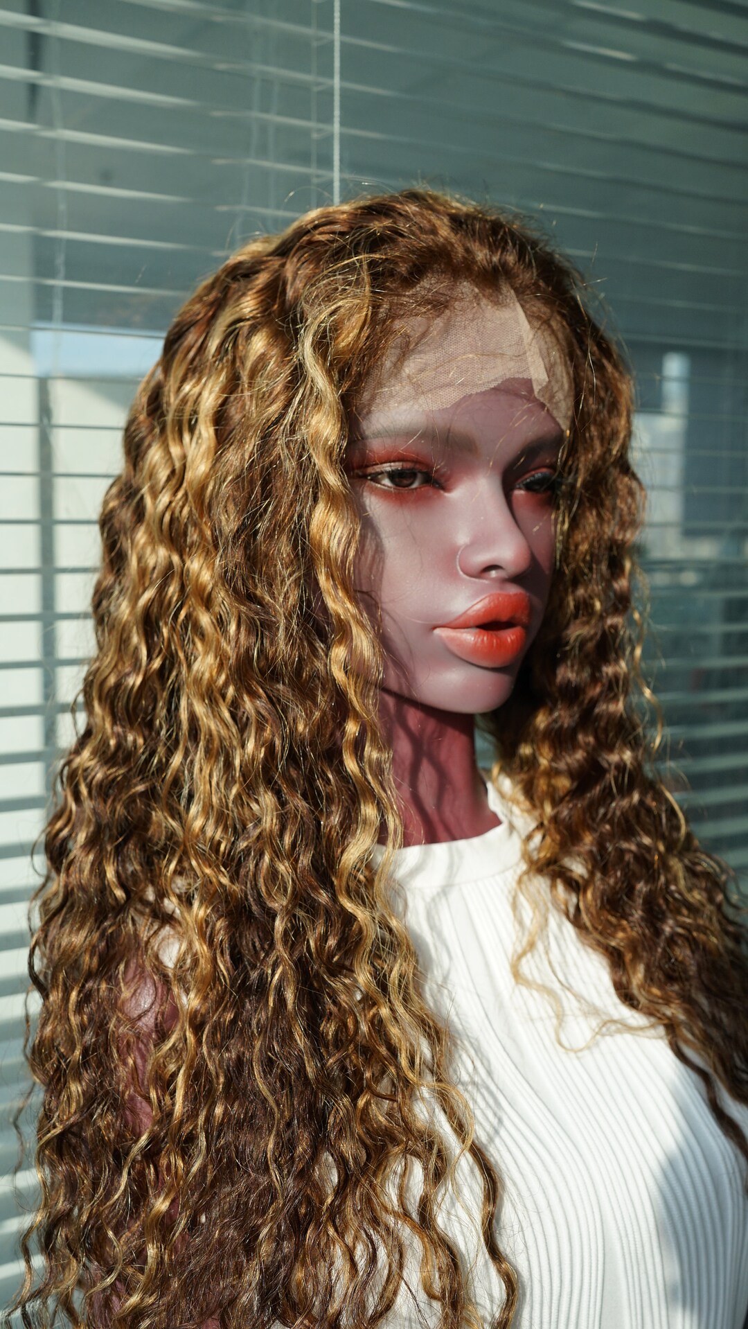 Human Hair Highlight Wig Dora Honey Blonde Mixed Color 13x4 Etsy