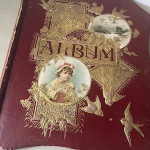 Victoriaans plakboek voor ruilkaarten