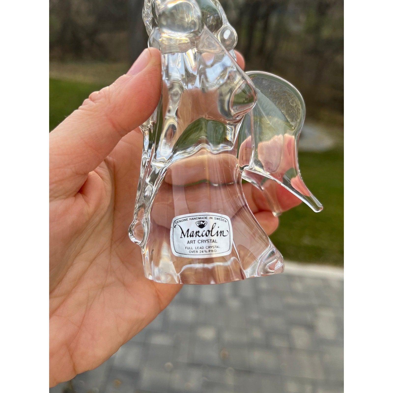 Vintage Marcolin Crystal Glass Angel - Etsy