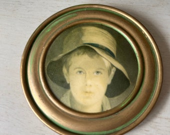 Vintage ingelijst portret van een jongen