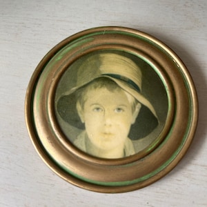 Vintage framed portrait of a boy
