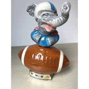Vintage Jim Beam Elephant Football Whiskey Decanter 1972