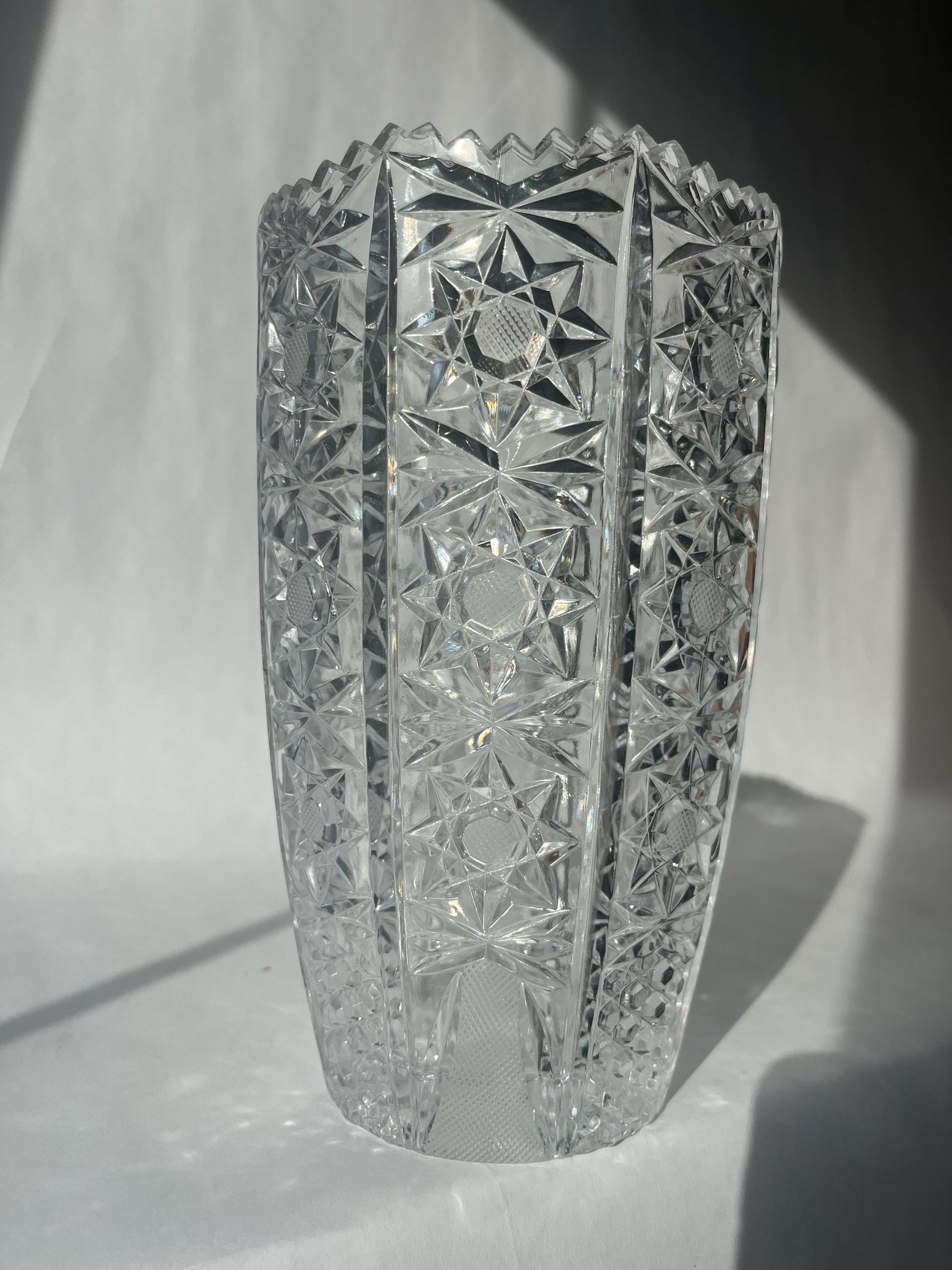 Czech bohemian crystal vase - Etsy 日本