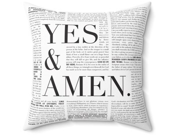 Square Pillow with God's Word and Promises