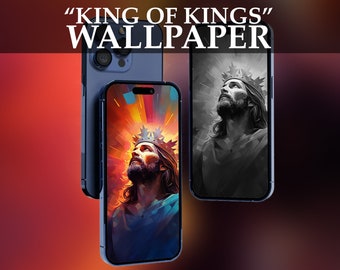 Jesus Phone Background Wallpaper | Christian Digital Art | "King of Kings"