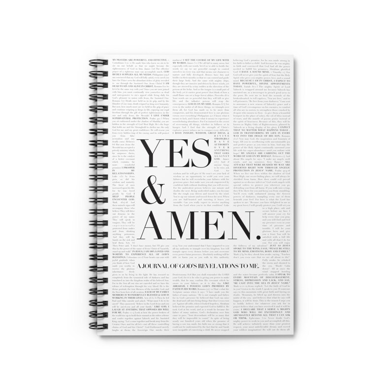 Spiral notebooks | Christian notebook | Bible journal | Yes & Amen | Prayer journal image 2