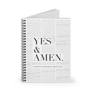 Spiral notebooks | Christian notebook | Bible journal | Yes & Amen | Prayer journal image 3