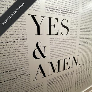 Biblical Declarations Wall Decal (DIGITAL DOWNLOAD for print): Christian Wall Art Mural