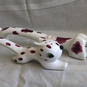Midcentury Shakers Dog Cat, RARE MCM Salt and Pepper Shakers, Vintage NORCREST Ceramic White Spotted Dog & Cat, 1950s Shakers, Never Used