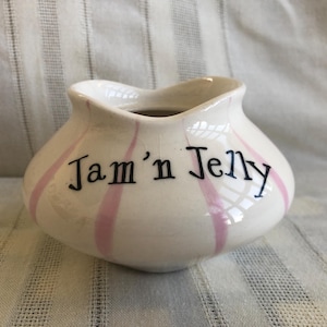 1958 HOLT HOWARD Pixieware Jam &#39;n Jelly Container Jar, Vintage Ceramic Condiment Jar Pot, MCM Porcelain Container, Replacement,Made in Japan
