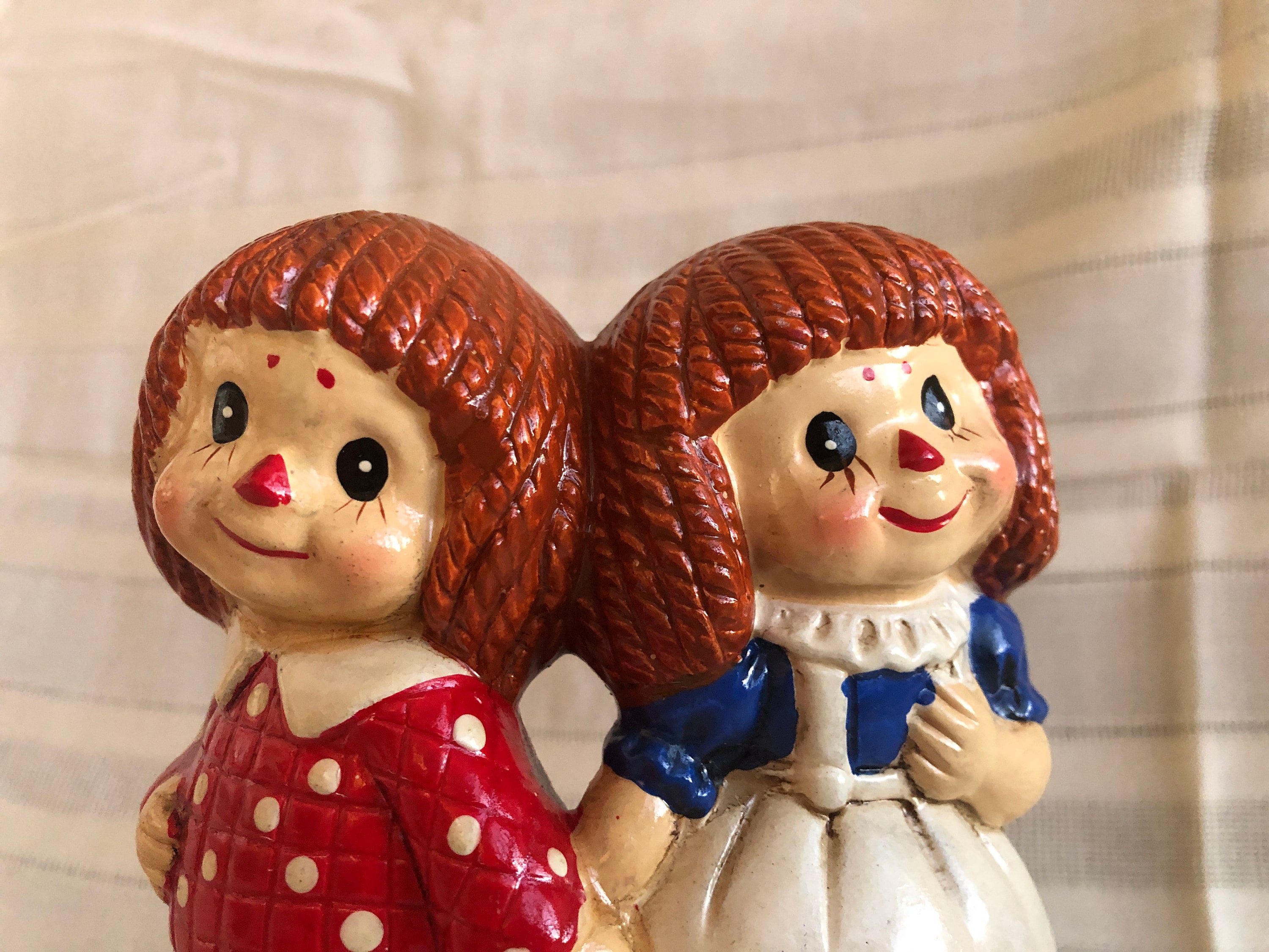Raggedy Ann and Andy Music Box, Vintage Rotating Musical