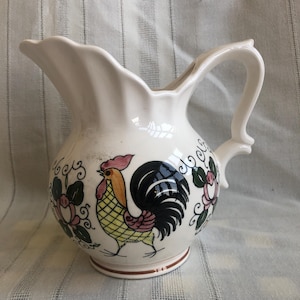 MINT Midcentury Rooster Syrup Pitcher, Vintage Rooster Ceramic Creamer, Gravy Boat, Farmhouse Dispenser, Fall Decor, Harvest Themed, Japan