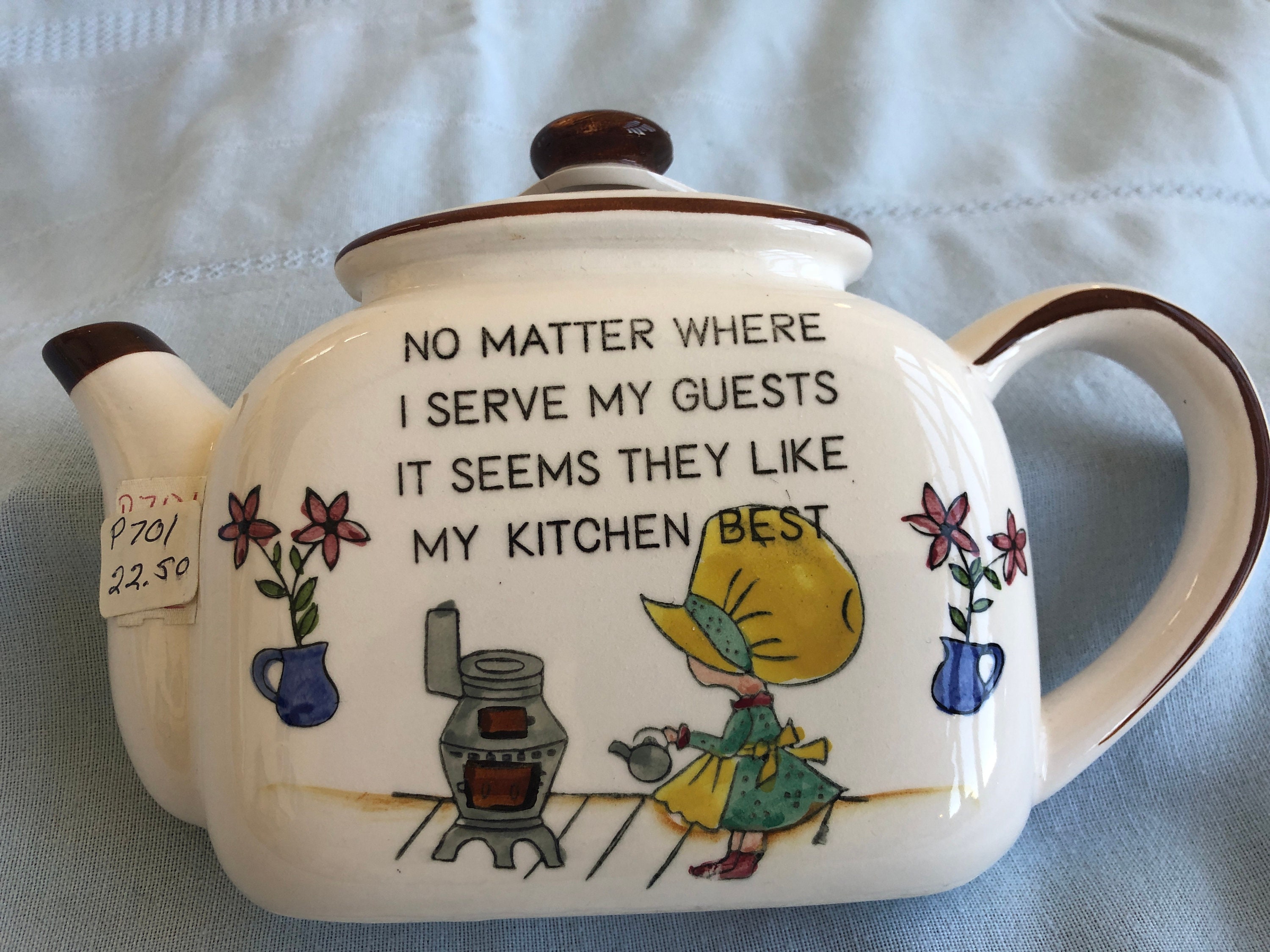kiritoto【boch】美品　ランブイエ　ポット1970年代 Vintage Tea Pot Kitchen Wall Pocket, 1950-70s Ceramic Funny
