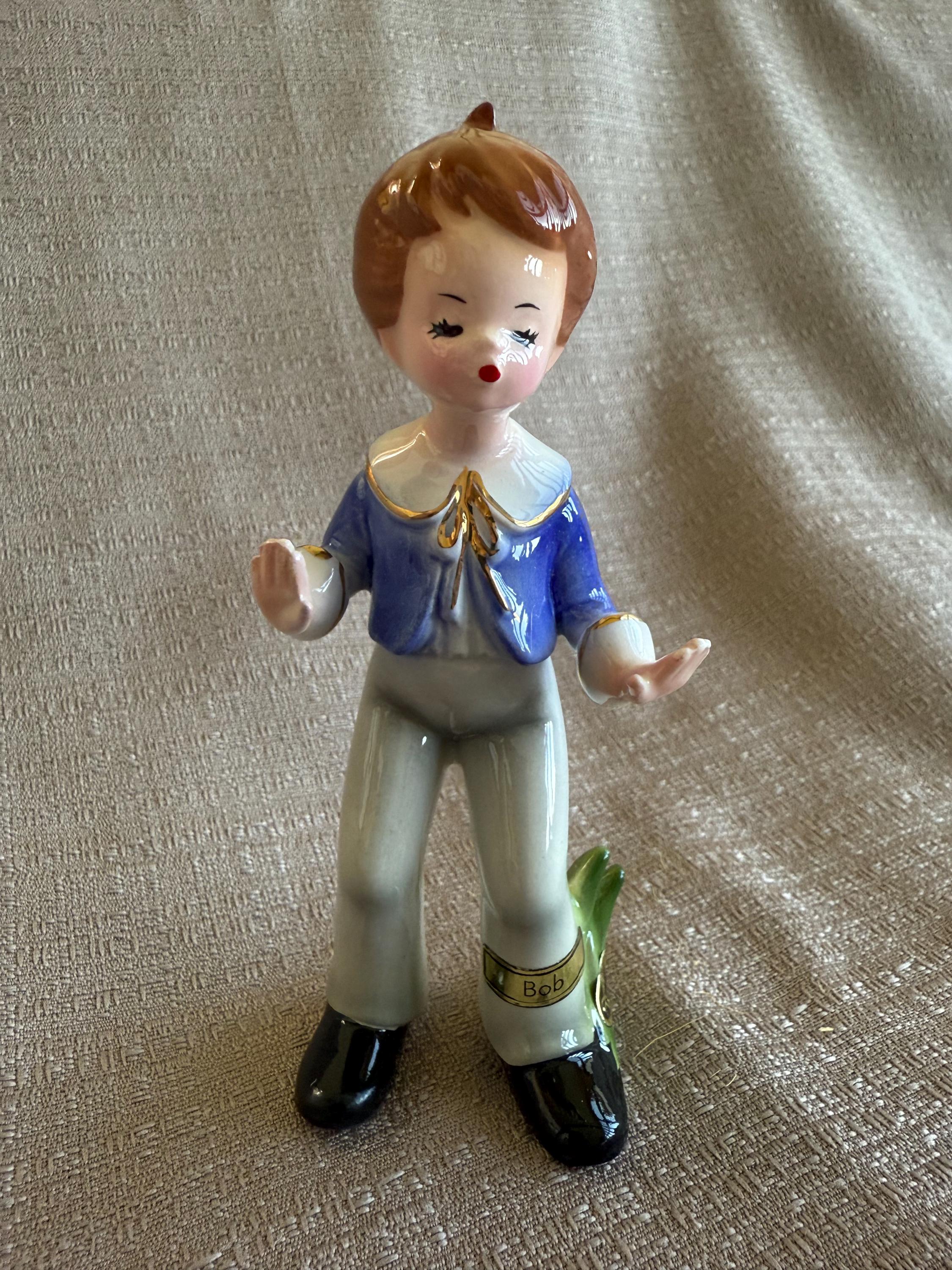 1950s JOSEF ORIGINALS Bob & Betty Doll Figurines, Ceramic