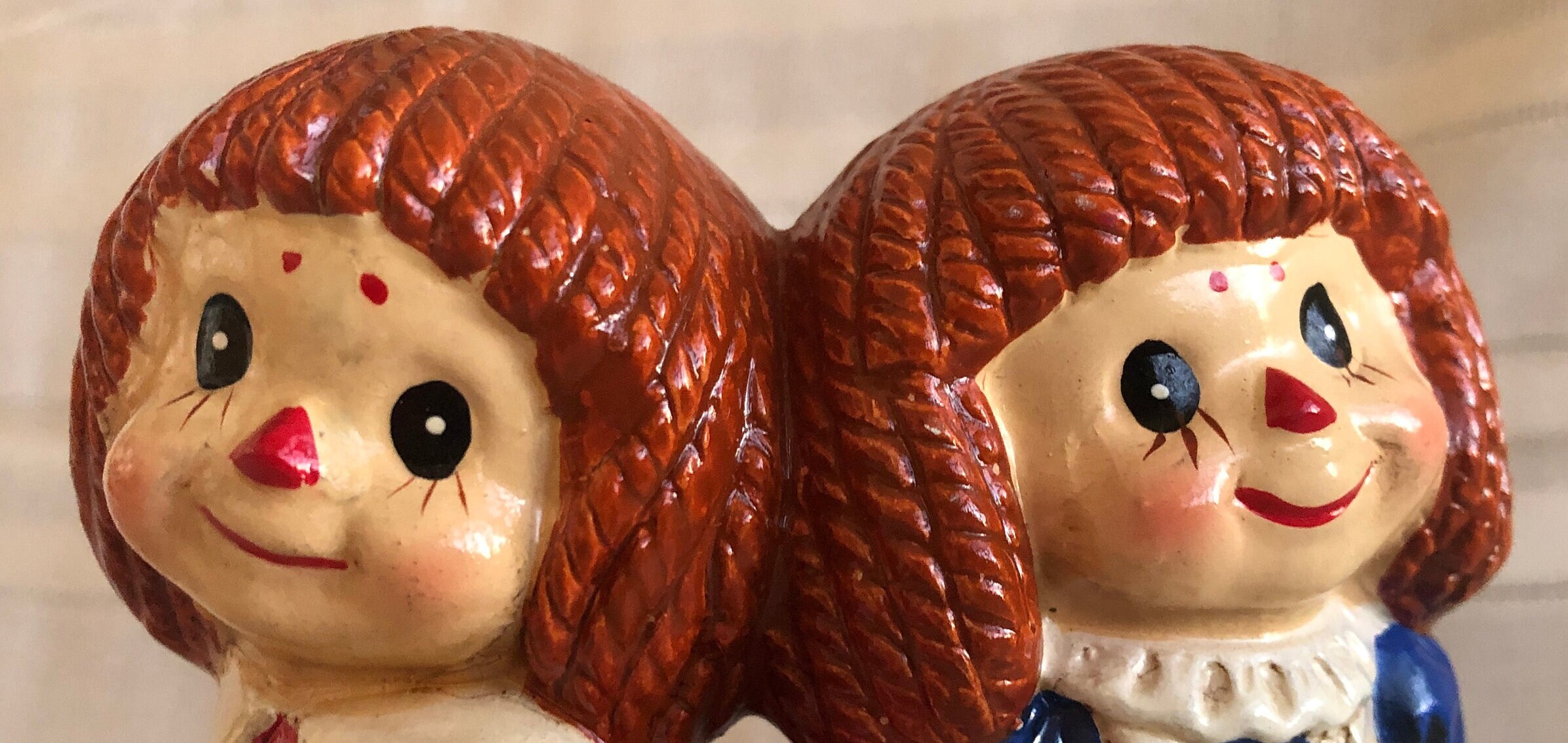 Raggedy Ann and Andy Music Box, Vintage Rotating Musical