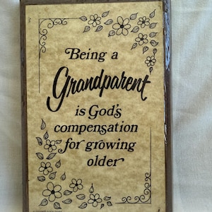 Wood Wall Plaques Grandparent, MINT CONDITION, Sweet Grandma Gift, Grandpa Gifts, Wall Decor, Wall Hanging, Sayings Plaque,Grandparent Gifts