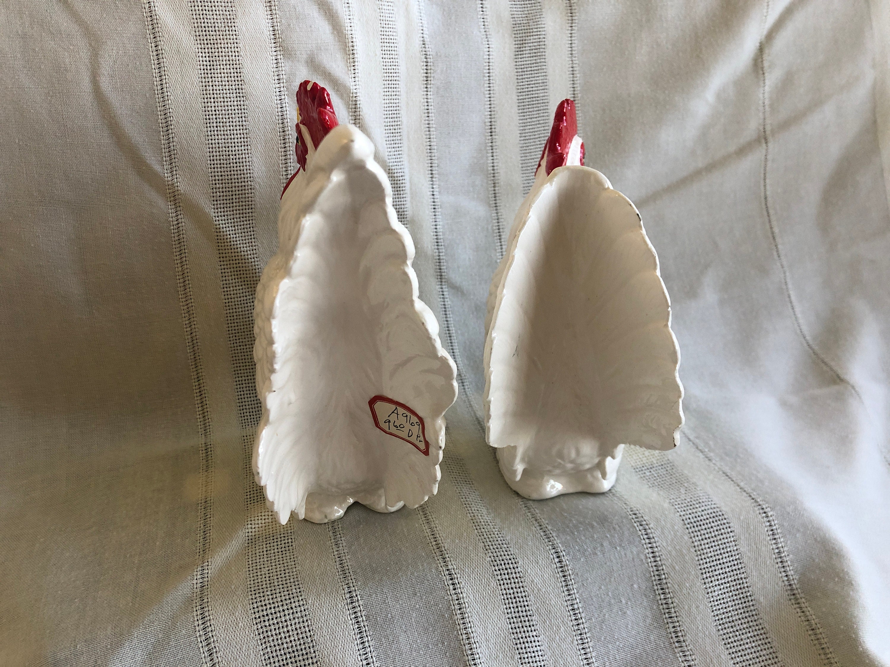 Vintage 1960s ROOSTER Figurines, Vintage NORCREST Ceramic