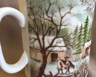 香合 福瓢 ヴィンテージ Vintage Farmhouse Coffee Mug, Set of 2, Ceramic Mugs