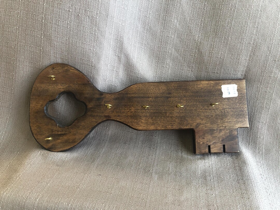 Vintage Wooden Key Rack, Midcentury Wall Mounted Key Hanger, 1970s ...