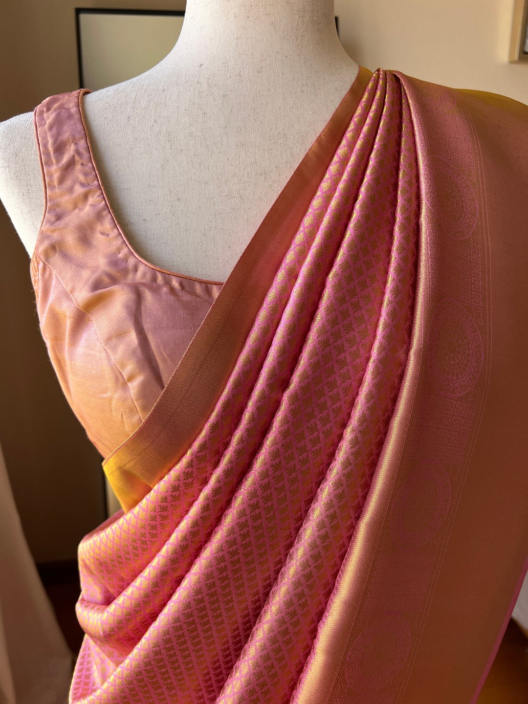 Pink Saree with Rich Pallu Banarasi Saree Collection  [Avaliable] main image 1