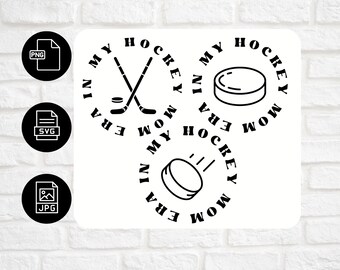 Hockey SVG, Hockey PNG, Hockey Mom, Hockey Mom Shirt, Hockey Shirt, Silhouette, Cricut, disegni per camicie, felpa da hockey, hockey