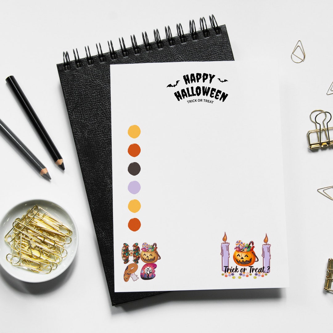 Printable and Digital Fun Halloween Stickers for Goodnotes Users Etsy