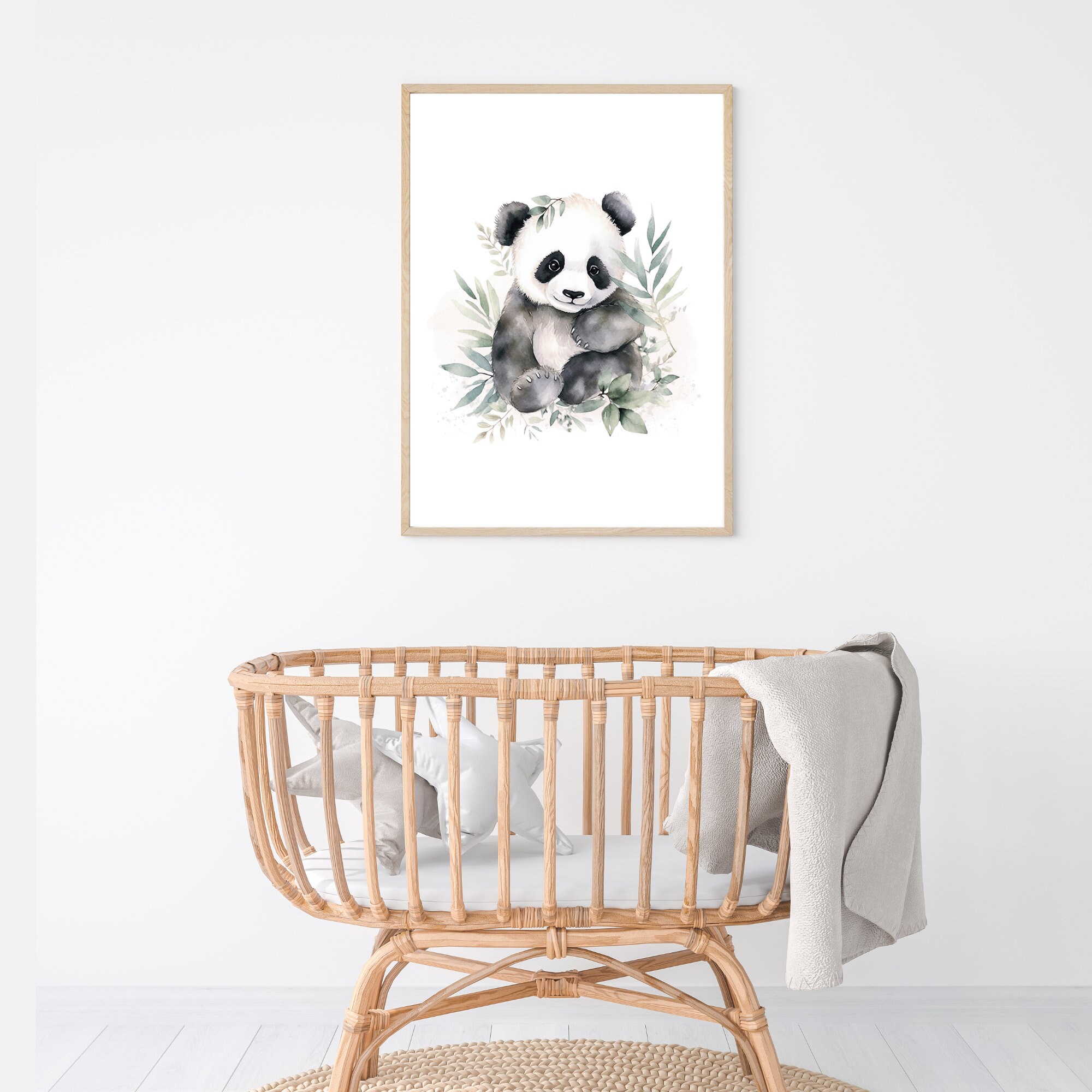 Panda Watercolor Nursery Print: Animal Wall Art (digital Download) - Etsy