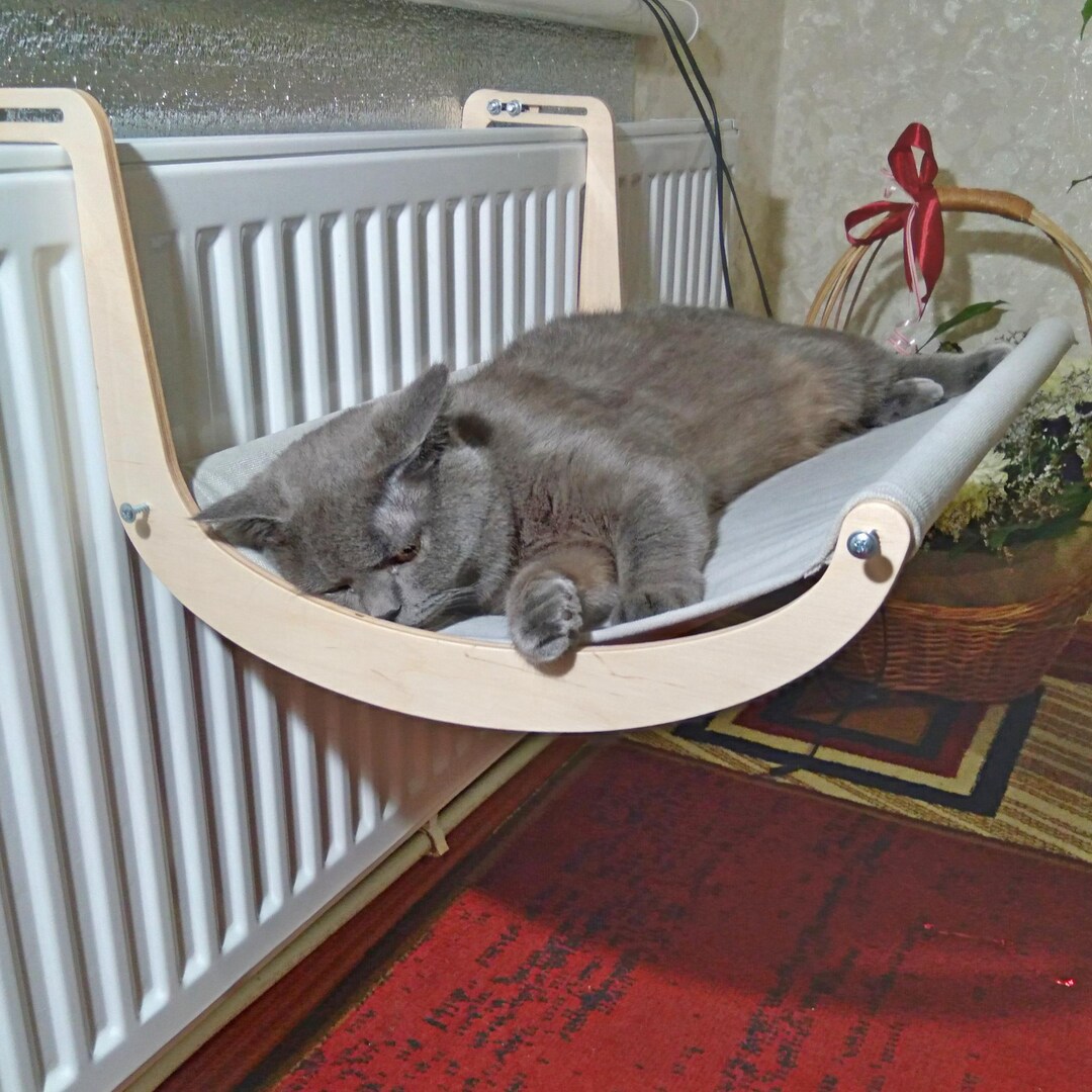 Cat Radiator Hamock Handmade Wooden Cat Hammock: Radiator Bed/shelf/ Cat Nest - Etsy UK