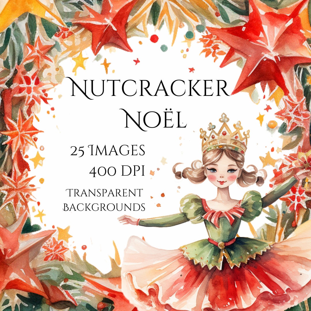 Nutcracker Clipart, Christmas Clipart, Holiday Clipart, Christmas