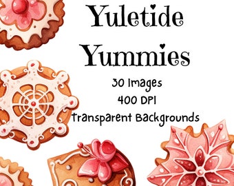 Christmas Sweets Clipart, Holiday Food Clipart, Holiday Clipart, Christmas Clipart, Watercolor Clipart, Watercolor Christmas, Candies, PNG
