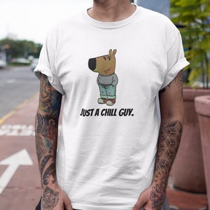 I'm Just A Chill Guy Shirt, TikTok Meme Shirt, Viral Dog Cartoon Shirt, Chill Guy Meme Gift, Boyfriend Gift Shirt, Funny Boyfriend Shirt