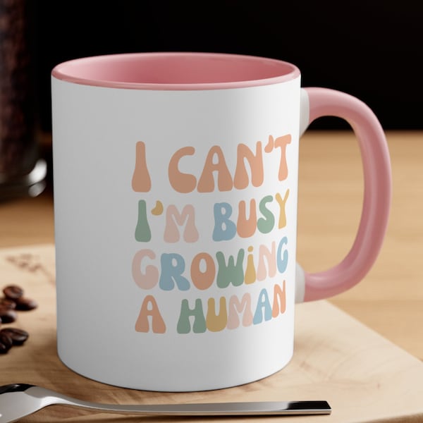 Growing A Human Mug | Pregnancy Announcement Coffee Mug | Expecting A Baby Gift Mug | Newborn Parents Gift Coffee Cup | Baby Mommy Mug Gift