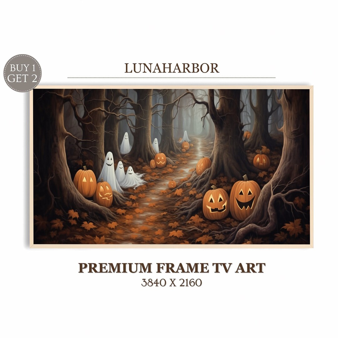 Ghost Art Frame TV Art Halloween Frame TV Art Frame TV Etsy