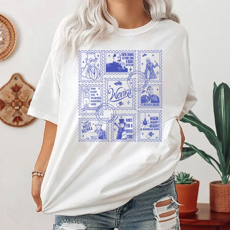 Vintage Wonka Stamps Art Shirt Wonka Movie Merch Charlie and the
