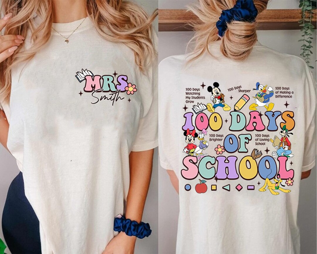 Mickey and Friends 100 Days of School Shirts, Peace Out 100 Days of ...