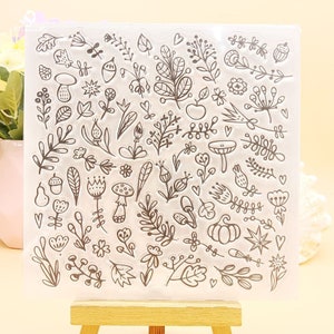 Clear Stempels Rubberen Siliconen Afdichting Bloemen Herfst Paddestoelen Bloemen Achtergrond Scrapbooking Kaart Album Papier Ambachtelijke DIY